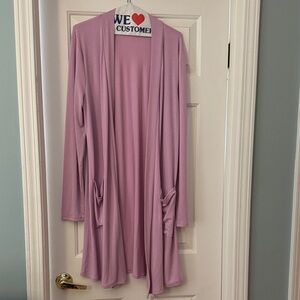 NWT Zenana Premium Light Purpe Open Cardigan